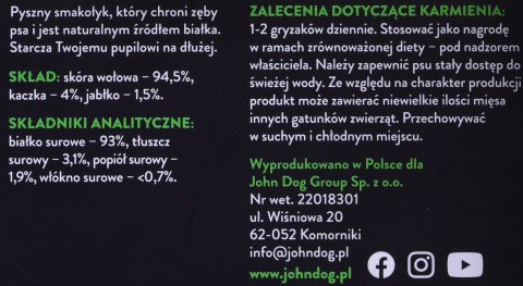 JOHN DOG Kość do żucia z kaczką i jabłkiem - gryzak dla psa - 12 cm