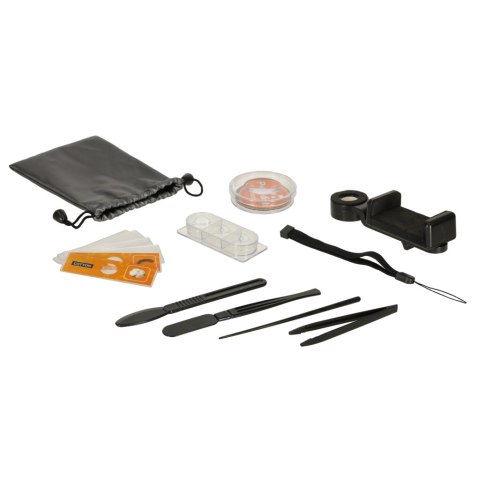 Mikroskop kieszonkowy szkolny edukacyjny naukowy mini LED akcesoria