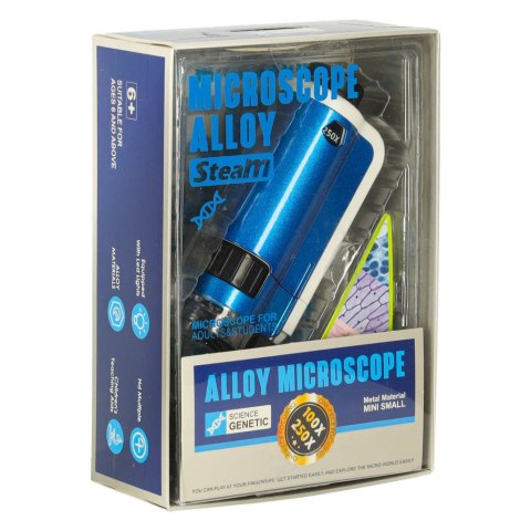 Mikroskop kieszonkowy szkolny edukacyjny naukowy mini LED
