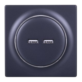 Inteligentne gniazdko USB FIBARO Walli N Outlet, antracyt (FGWU-021-8)