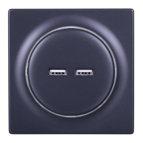 Inteligentne gniazdko USB FIBARO Walli N Outlet, antracyt (FGWU-021-8)