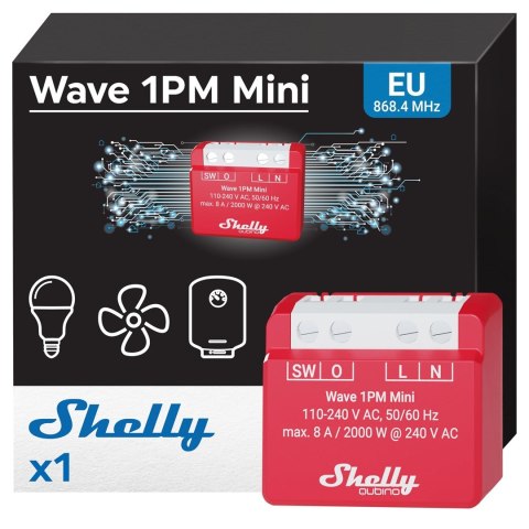 Inteligentny sterownik Z-Wave Shelly Wave 1PM Mini LR