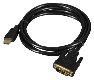 Kabel Lanberg CA-HDDV-10CC-0018-BK (HDMI M - DVI-D (18+1) M; 1,8m; kolor czarny)