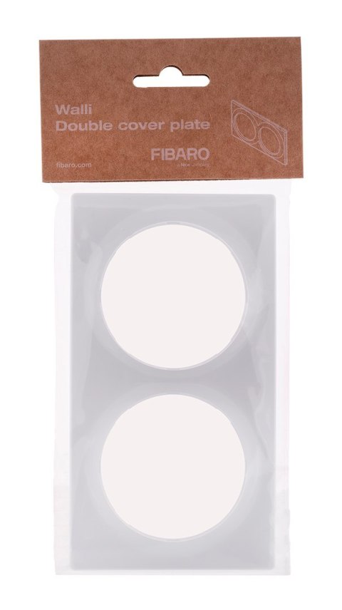 Podwójna ramka ozdobna FIBARO Double Cover Plate, biała (FG-Wx-PP-0003)