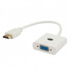 SAVIO ADAPTER HDMI (M) -VGA(F) BIAŁY CL-201