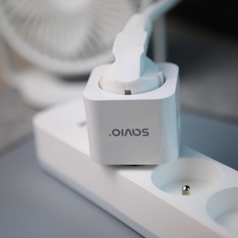 SAVIO INTELIGENTNE GNIAZDKO WI-FI, 16A, TIMER, POMIAR ZUŻYCIA ENERGII, AS-01