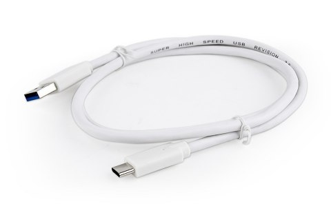 Kabel GEMBIRD CCP-USB3-AMCM-1M-W (USB typu C M - USB 3.0 M; 1m; kolor biały)