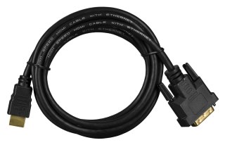 Kabel Lanberg CA-HDDV-20CU-0018-BK (HDMI M - DVI-D (24+1) M; 1,8m; kolor czarny)