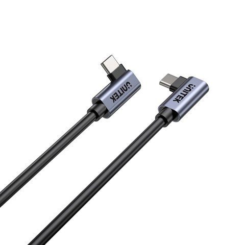 UNITEK KABEL USB-C KĄTOWY 90°/90° PD 100W M/M 1M