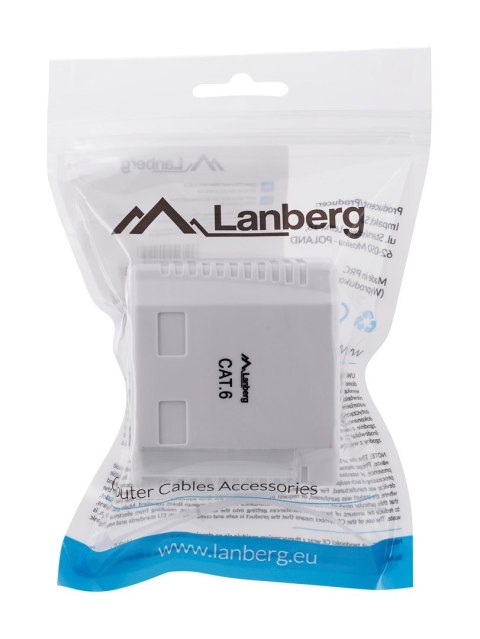 Gniazdo natynkowe Lanberg OU6-0002-W (RJ-45; UTP; kolor biały)