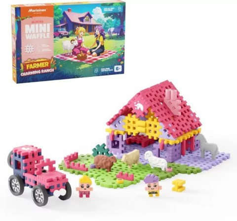 MARIOINEX Klocki Mini Waffle Farmer Urocze ranczo, 112 elementów